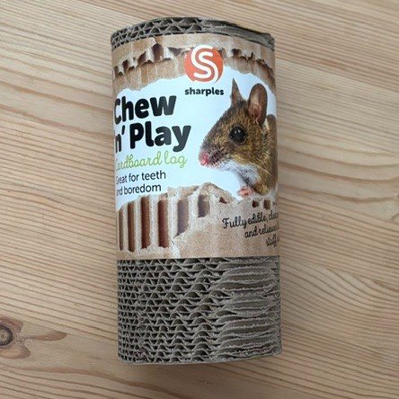 Chew 'n' Play cardboard log view 1