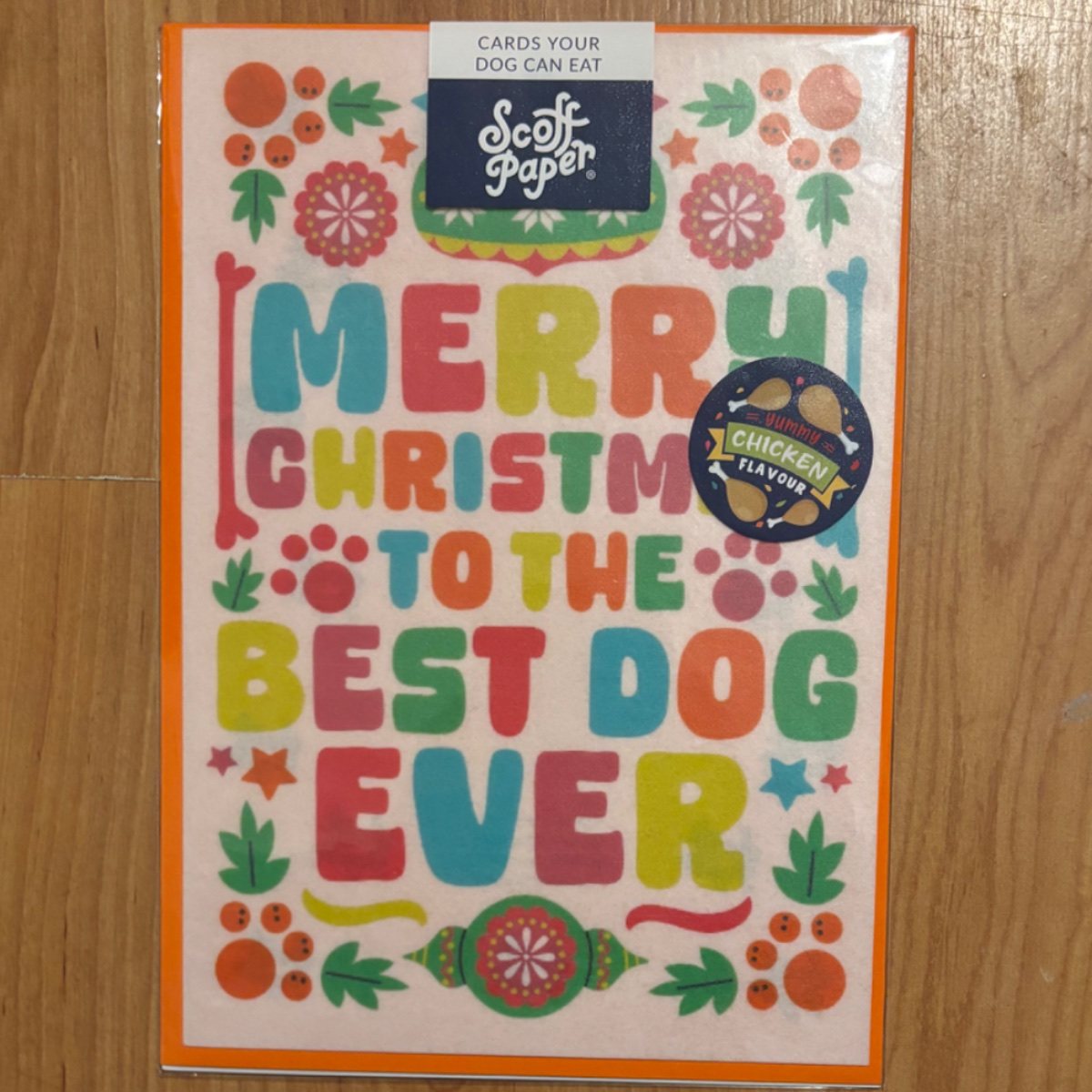 Edible Christmas Card - Best Dog Ever view 1