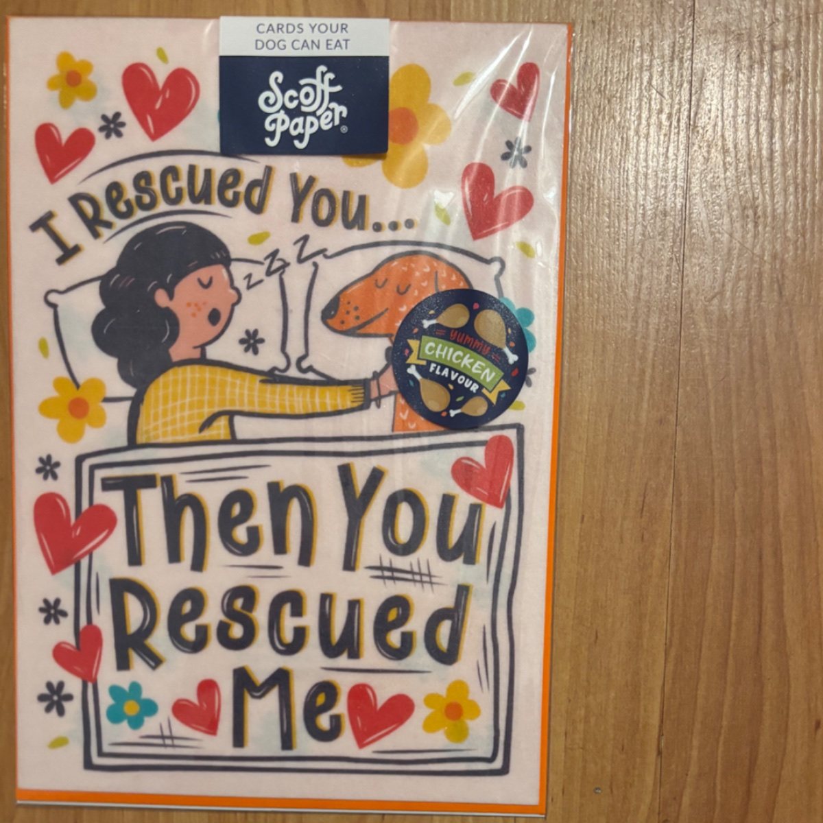 Edible Gotcha Day card - Rescued me