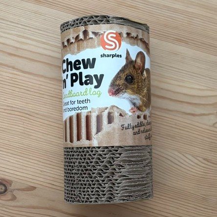 Chew 'n' Play cardboard log view 3
