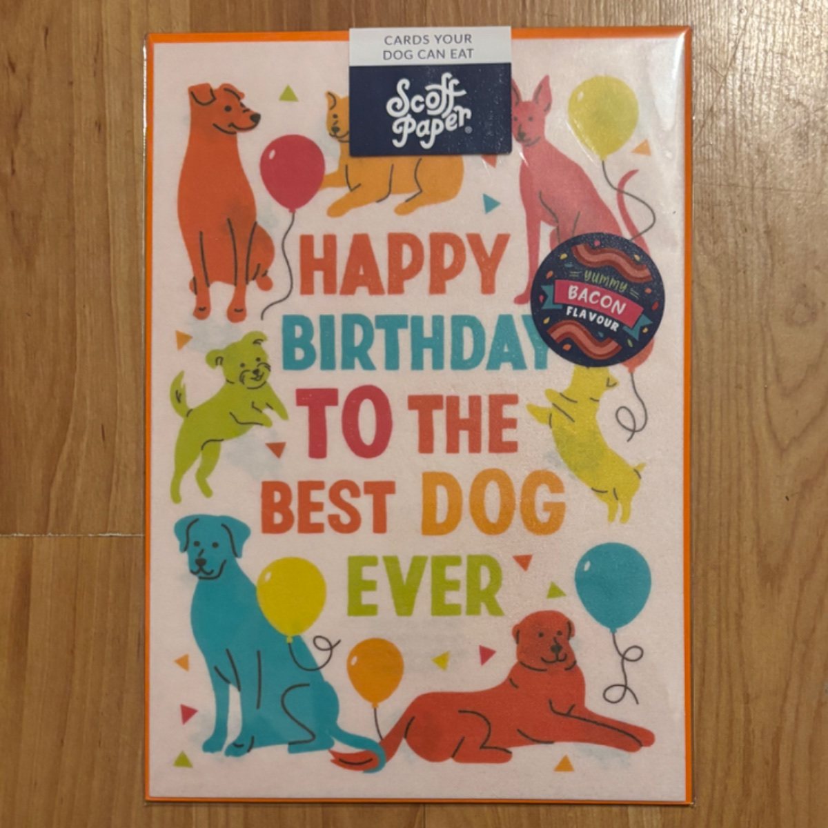 Edible Birthday Card - Best Dog Ever dogs view 1