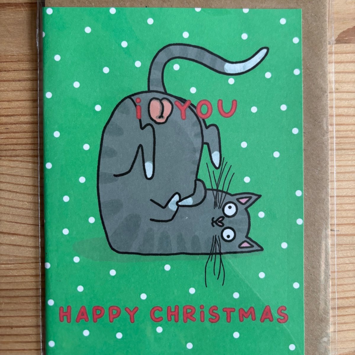 I love you Cat's Christmas Card