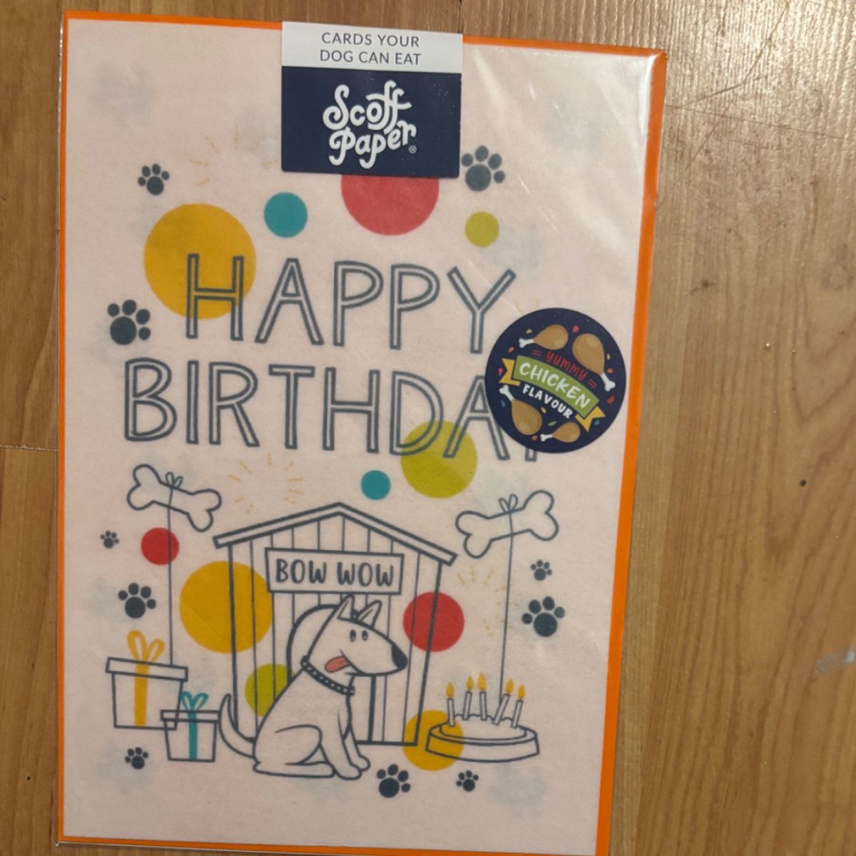 Edible Birthday Card - Bow Wow